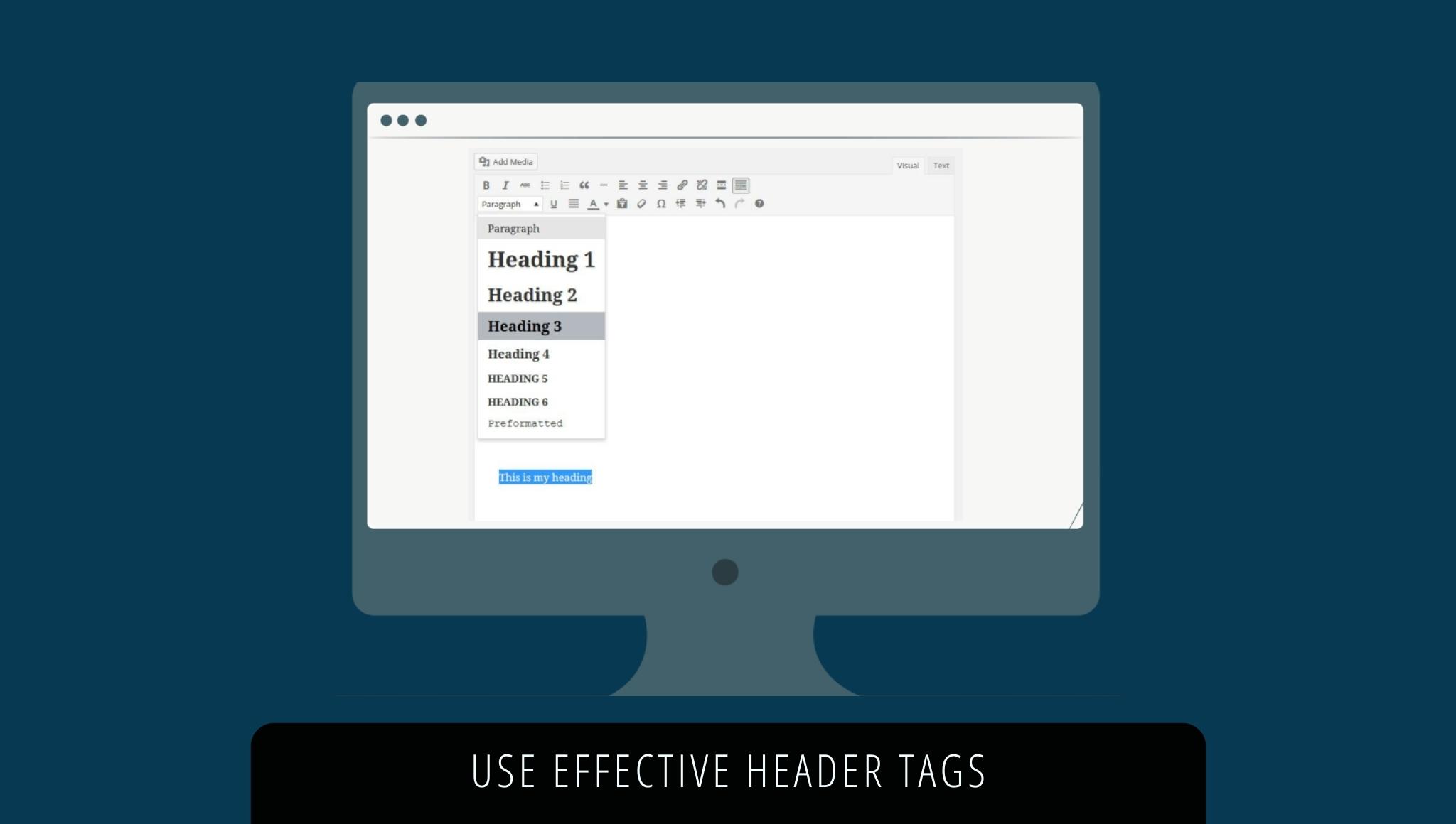 Use effective header tags